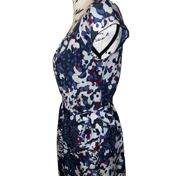 Banana Republic Tank Shirt Dress Size 0 Navy Floral Sleeveless Pockets 4510‎ - Picture 3 of 11